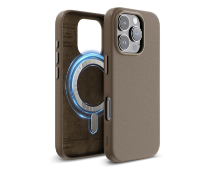 Etui do telefonów Elago Magnetic Leather do iPhone 16 Pro Taupe ES16MSLE63PRO-TOU